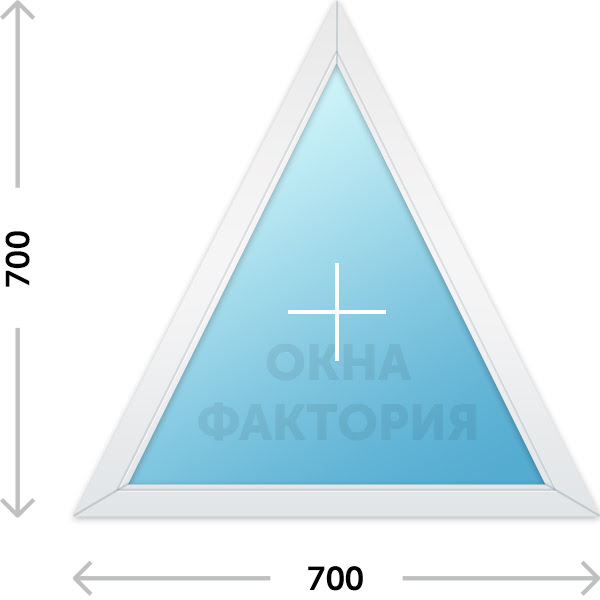 Окно ПВХ Veka треугольное 700х700 купить в Москве